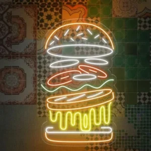 تابلو نئون برگر چندلایه