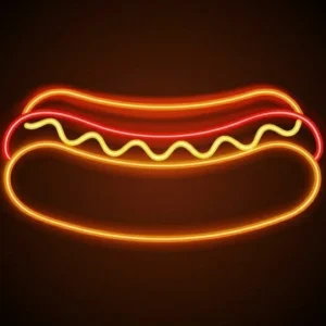 تابلو نئون ساندویچ ساده