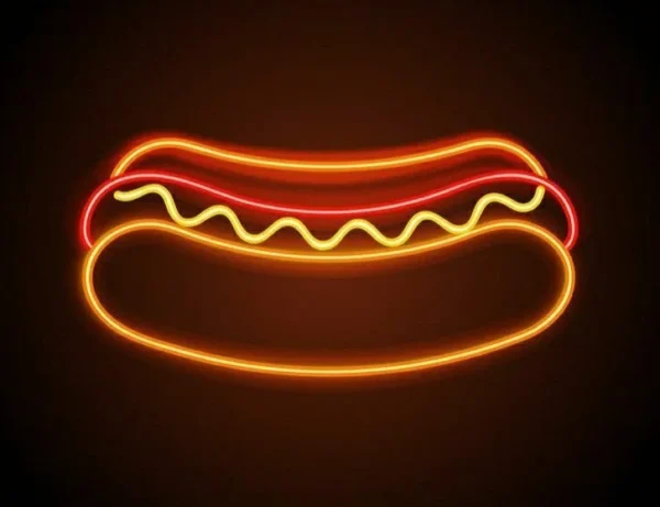 تابلو نئون ساندویچ ساده