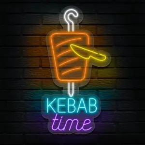 تابلو نئون کباب ترکی Kebab time