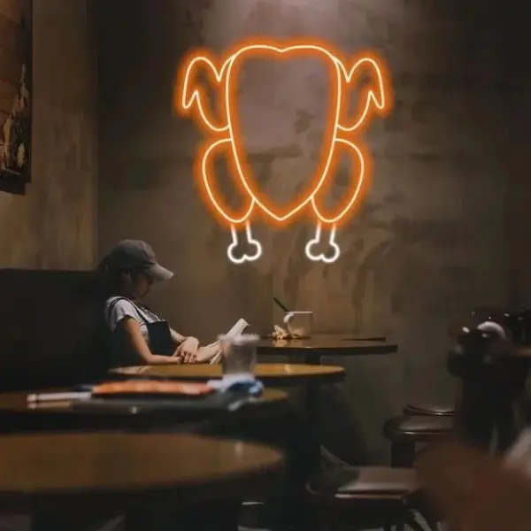 تابلو نئون مرغ بریان Grilled Chicken Neon