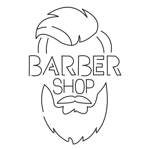 تابلو نئون آرایشگاه مردانه مدل تصویر چهره و فونت Barber Shop - تصویر 2