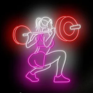 تابلو نئون باشگاه زنانه با هالتر