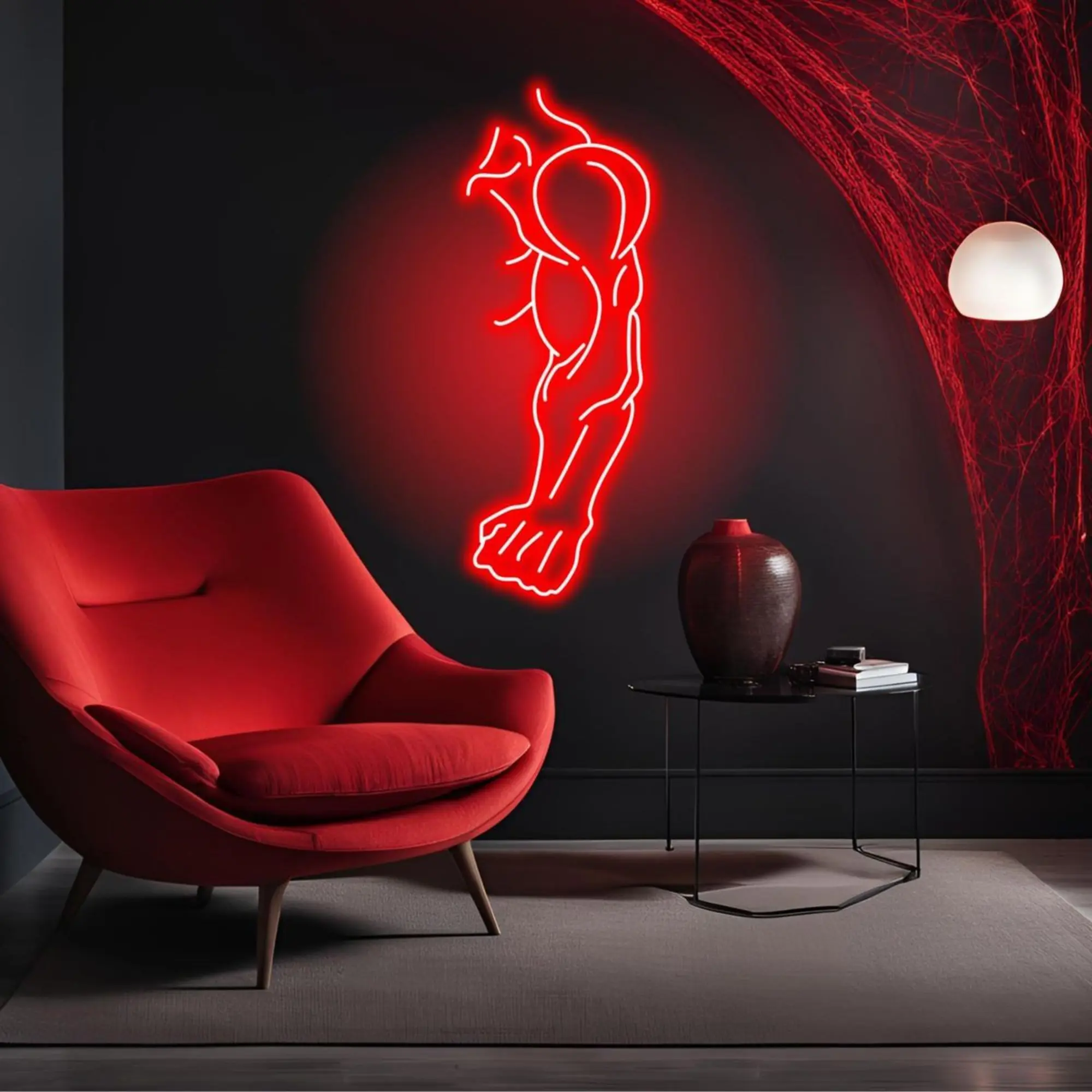 تابلو نئون باشگاه مردانه بازو