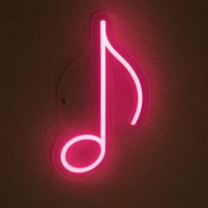 نوت ملودی موسیقی نئونی