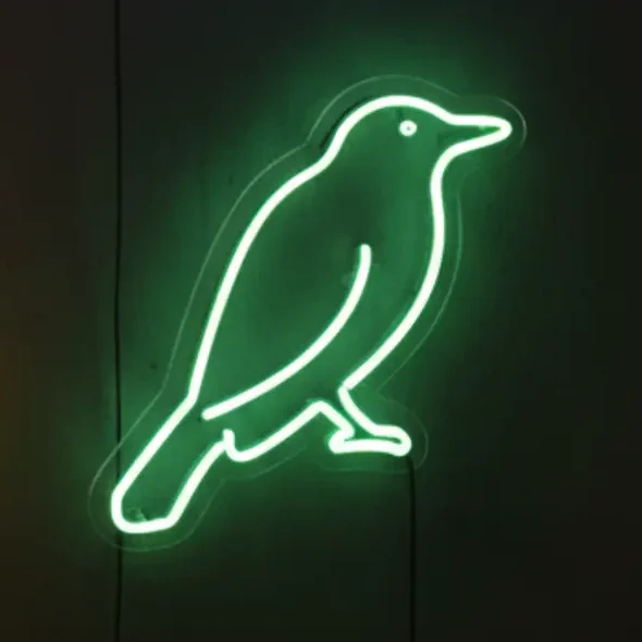 تابلو نئون پرنده مینیمال